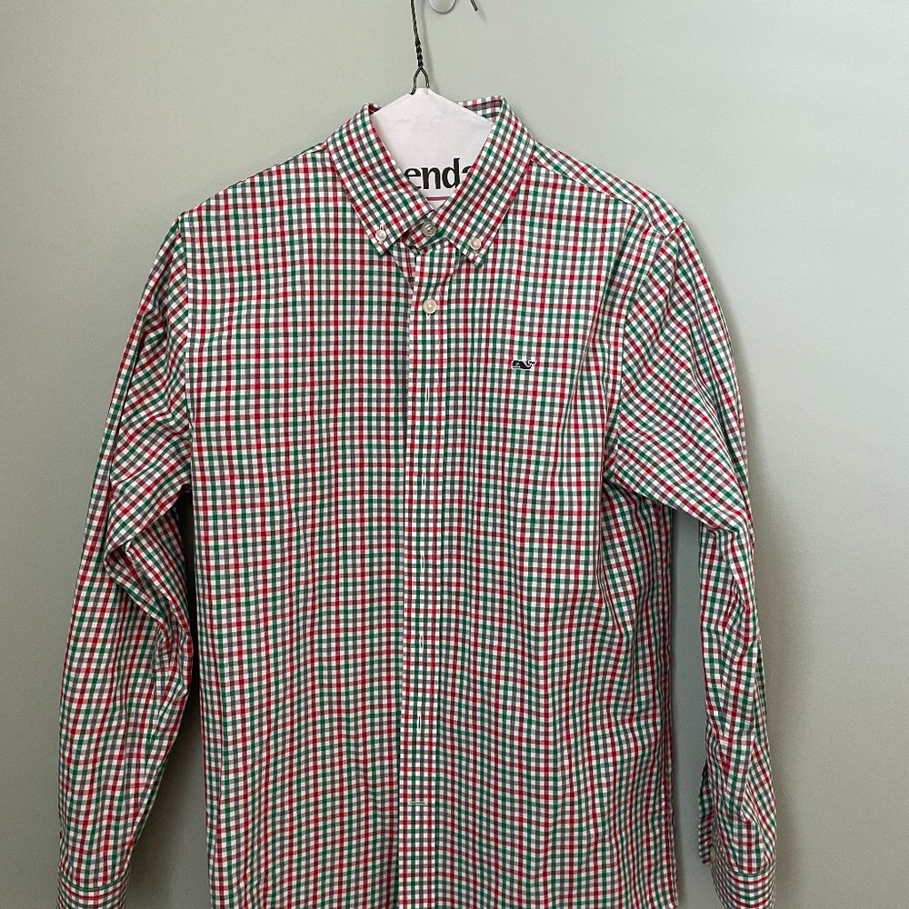 Boy's Vineyard Vines Whale Shirt size L (16)